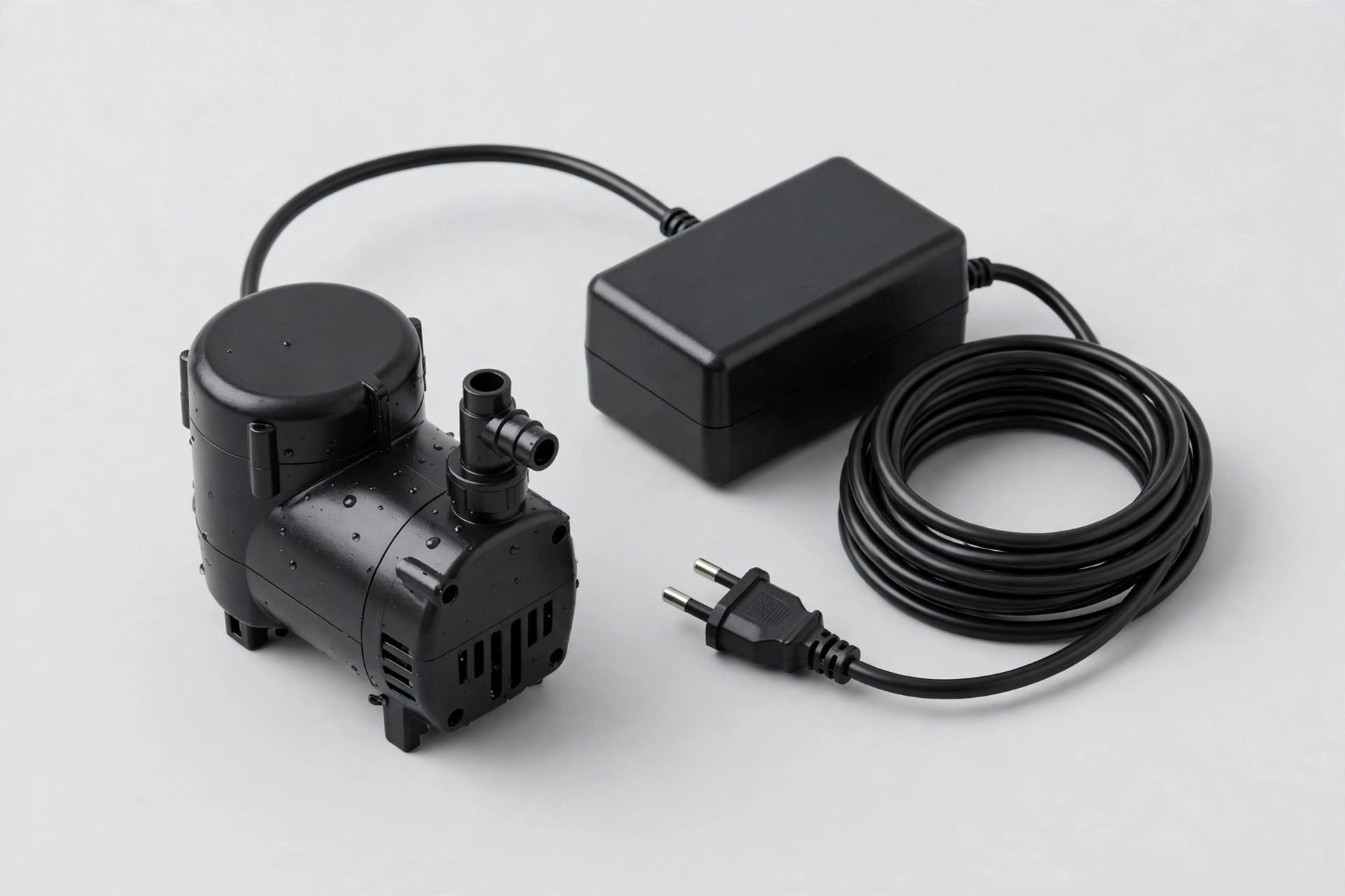 Water pump application with power adapter, general illustration